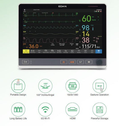 Edan UX12 Patient Monitor w/G2