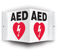 AED V Shaped Wall Sign
