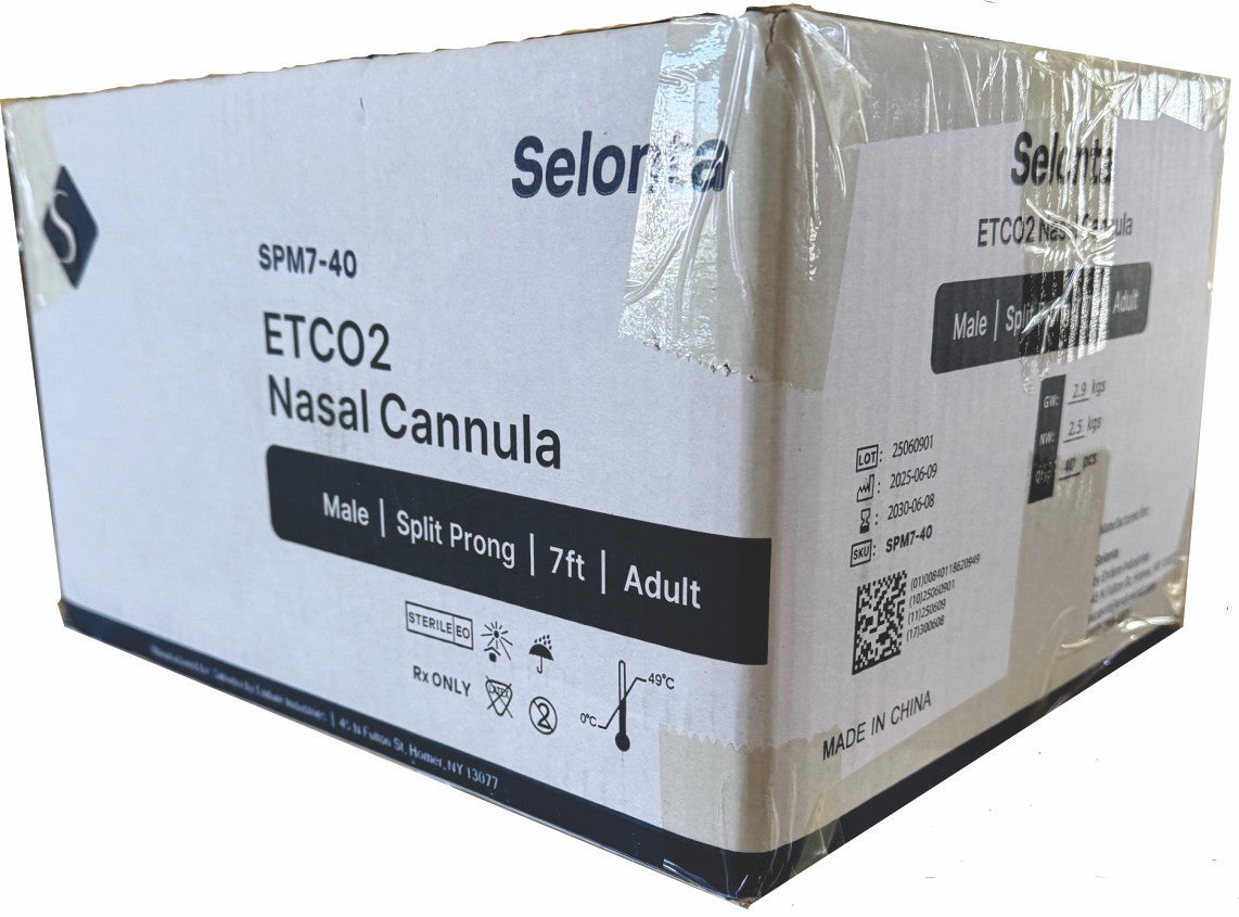 SELONTA -O2/CO2 Male with Split Nasal - Box of 40